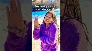 Having that sister that talks a lot 😂 #shorts #pov #funny #adrianaandamelia #relatable #fypシ゚