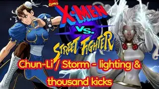 Chun-li & Storm LIGHTING THUNDER & KICKS #marvelvscapcomfightingcollection #retrogaming #ps5