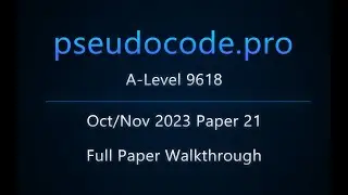 [Past Paper] Oct/Nov 2023 Paper 21 A-Level 9618