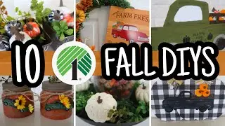 🍁10 *NEW* AMAZING FALL DOLLAR TREE DIY DECOR | MUST SEE FALL DECOR 2021🍁