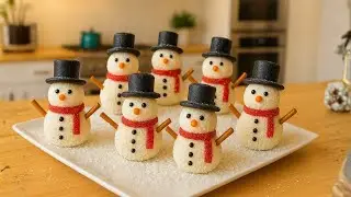 INCROYABLE Bonhommes de Neige ! Ce dessert de NOEL va vous bluffer ! ⛄✨ #NoelCreatif #sanscuisson