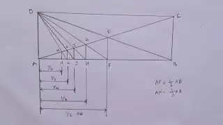 Dividing a Line into unequal parts by proportioning