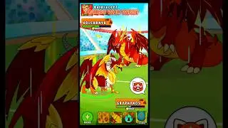 Gryphynos Dynamon Vs Volcarnyx Dynamon Battle In Dynamons World 😍#shorts #ytshorts #dynamonsworld