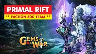 Gems of War PRIMAL RIFT Faction 500 Delve Guide and Best Team! Easy pure strategy!