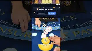 1 05All-in on randomness at blackjack &mdash; huge twist #lasvegas #blackjack #gamble