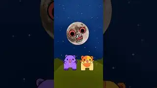 Monster moon 😭 #animation #shorts #horror