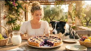 Sicilian Summer Baking | Blueberry Lattice Pie | Ambient Sounds