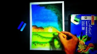 Easy Morning Scenery Drawing | How to Draw Easy Scenery for Beginners Step by Step