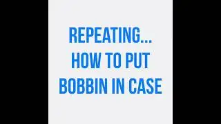 How to put the bobbin in the bobbin case in the Juki sewing machine