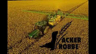 John Deere 6R beim Raps spritzen | HD | Acker Robbe