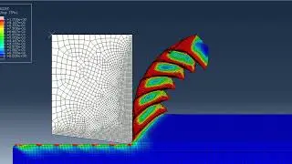 Johnson Cook Damage parameter distribution during cutting of Titanium alloy