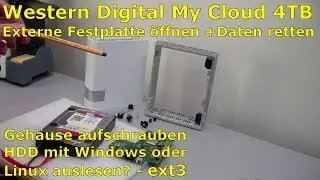Western Digital My Cloud NAS - WD 4TB &ouml;ffnen und Daten retten sichern