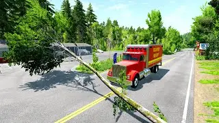 ⚡ Cars vs Tilted Tree - BeamNG.drive I Ayieeeks Gaming