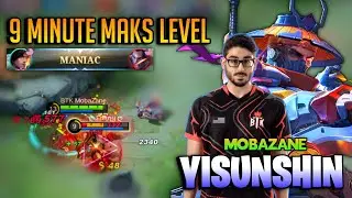 MANIAC! Mobazane Yss 9 Min Maks Level Fast Farm Gameplay [ Top Global Yi Sun Shin ] Mobile Legends