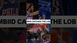 JOEL EMBIID ERUPTS! 😤💪 Monster Alley-Oop Has Bench LIT 😂🔥#sports #basketball #nbaflashback #shorts