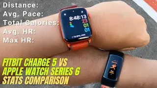 Fitbit Charge 5 vs. Apple Watch Series 6 (CALORIE + STATS COMPARISON | RUN WORKOUT TEST)
