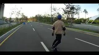 20181003 Leiftech esnowboard 전동프리보드 부천 옥길지구 미개통도로 라이딩