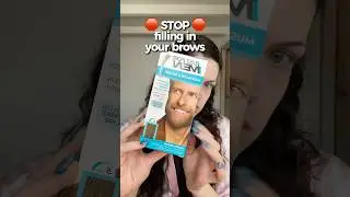 🛑 STOP 🛑 filling in your brows 👀 beard dye eyebrow tutorial (updated) #makeuphacks