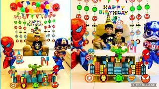 Avengers theme birthday party/DIY avengers theme birthday decoration/marvel avengers theme