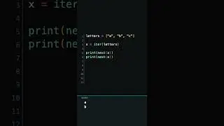 iter and next function in python #coding #python #programming