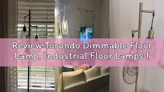Review Torondo Dimmable Floor Lamp, Industrial Floor Lamps for Living Room, Gold Tree Lamp Standing