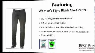Shop Best Buy Uniforms for Women's Black Chef Pants