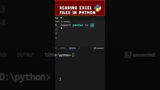 Reading Excel Files in Python & Display on Screen | Read any Excel File #python #coding #programming