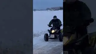 Kymco Maxxer 300 supermoto Full trottle in Snow #fullspeedrace #kymco #maxxer300 #supermoto #life