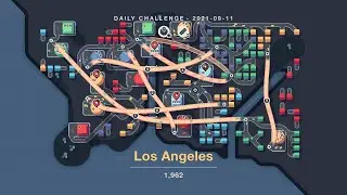 Mini Motorways 1962 Score Rank Top 100 World Wide(No Commentary) - Daily Challenge #1