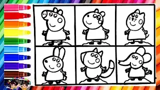 Рисуем и раскрашиваем Свинка Пеппа и друзья 🐷🎨Рисунки для детей