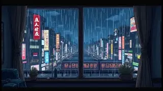 Rainy Tokyo Streets from a Train | Lo-Fi Chill Beats for Focus & Relaxation