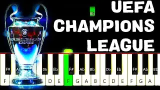 Uefa Champions League Anthem | Easy Piano Tutorial 🎹