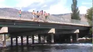 Jumping off the bridge in Osoyoos
