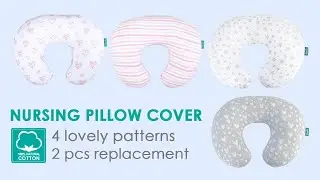 Biloban Nursing Pillow Cover 2 Pack Compatible with Boppy Pillow, 100% Jersey Cotton