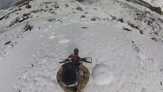 Crazy snow ride. Pure heaven on wheels 🏔️🇳🇵&mdash; one for the books. #nepal #mustang 
