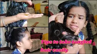 Tips to apply hair oil to remove tangled hair easily #kitchen #hairoil