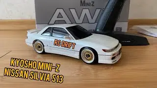 RC drift Kyosho Mini-Z Nissan Silvia S13 test and drift | Kyosho MA-020 AWD