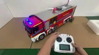 wheelfun 1/14 8X4 RC Fire Truck RC Fire Sprinkler Water Cannon Vehicle  TH23249