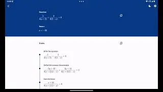Calculate a fractional equation - Solve equations - Free Learning