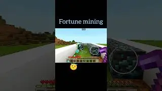 Minecraft normal mining vs fortune mining 😎 #shorts #minecraft