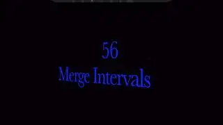 LeetCode 56. Merge Intervals