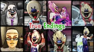 Ice Scream 1 2 3 4 5 6 7 8 - All Escape Endings & True Endings