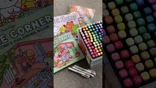 Finally giving in to the TikTok viral hobby! COLORING BOOK! #coloringbook #cocowyo #alcoholmarkers