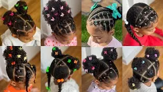 🎀Adorable Rubber Band Hairstyles For Kids Natural Hair|Easy Rubber Band Hairstyles For Little Girls