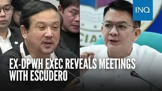 Ex-DPWH exec reveals meetings with Escudero