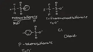 Sulfonate leaving groups