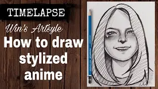 Drawing Webtoon style portrait I TIMELAPSE I episode 8