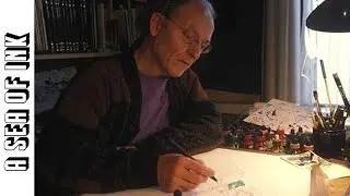 In the Studio: Moebius (Jean Giraud) All the Footages of Him Drawing!