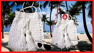 Como fazer Bolsa em crochê tunisiano rápida e fácil de fazer. passo a passo @marlythibes