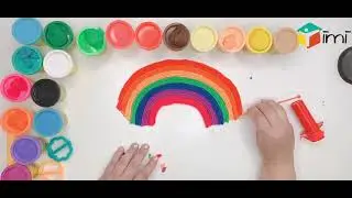 Play-Doh Perfect Beautiful Rainbow DIY How to Make Easy Rainbow with play dough fun Creative for Kid